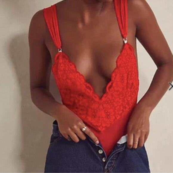 We are HAH Size XS New Cheap and Cheerful Sexy Bodysuit Blood Orange - Picture 7 of 9